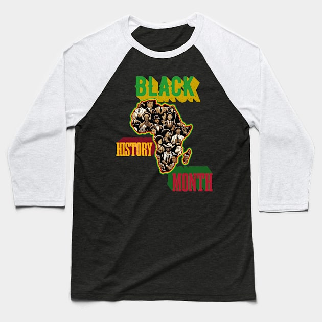 Proud of my Roots Black History Month Baseball T-Shirt by Primo Style